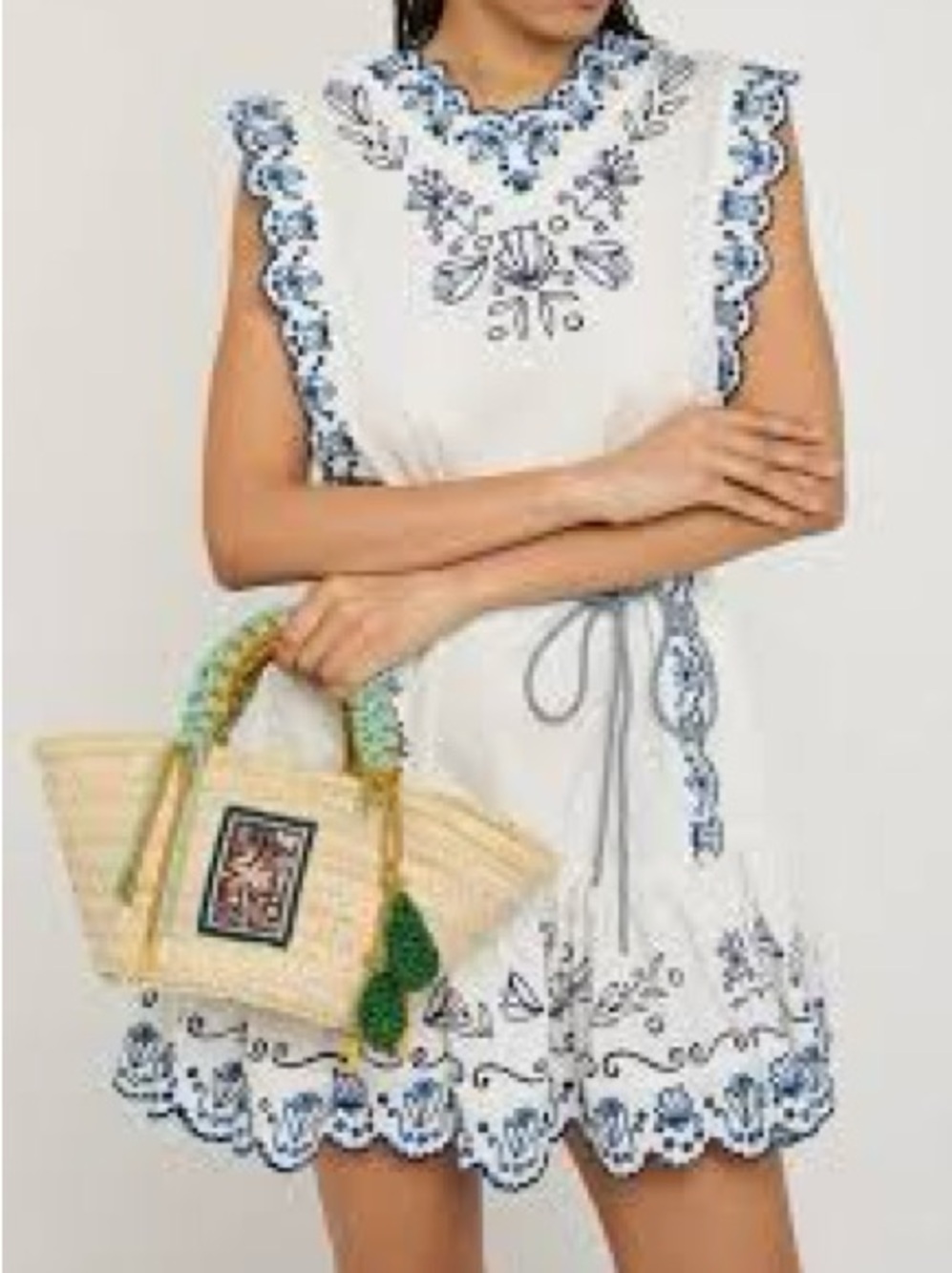 LEELA EMBROIDERED MINI DRESS - Picture 6 of 8